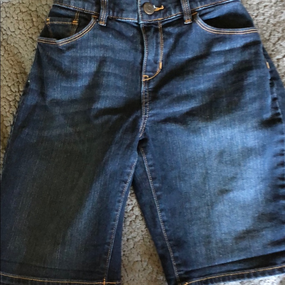 Long dark washed old navy girls shorts